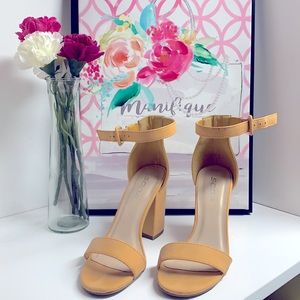 Mustard Yellow Block Heels